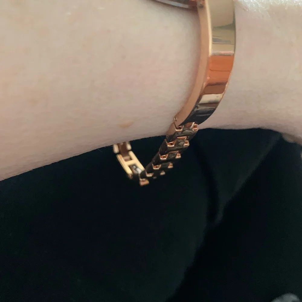 BCBGeneration Rosetone Adjustable Bangle Watch